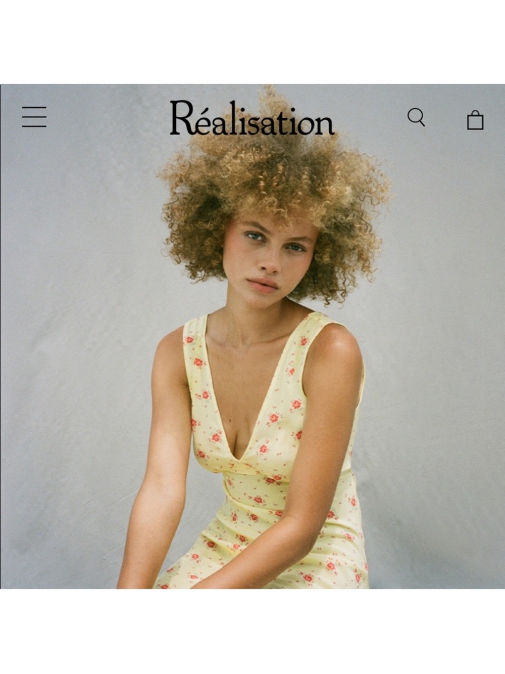 Réalisation Par Yellow Floral Slip Dress